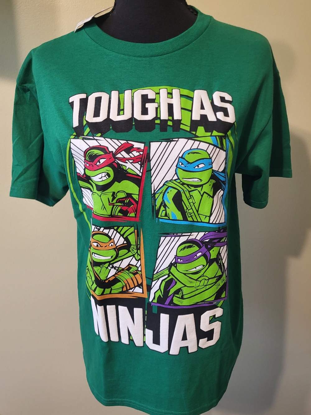 Teenage Mutant Ninja Turtles "Tough As Ninjas" Green Graphic Tee. NWT